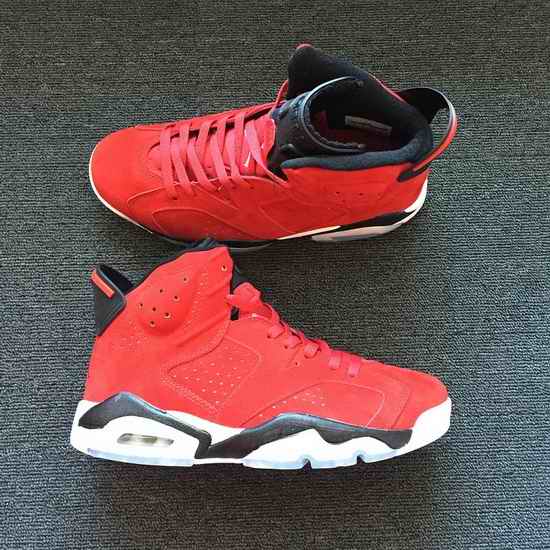 Air Jordan 6 Retro Red Deer Skin Men Shoes